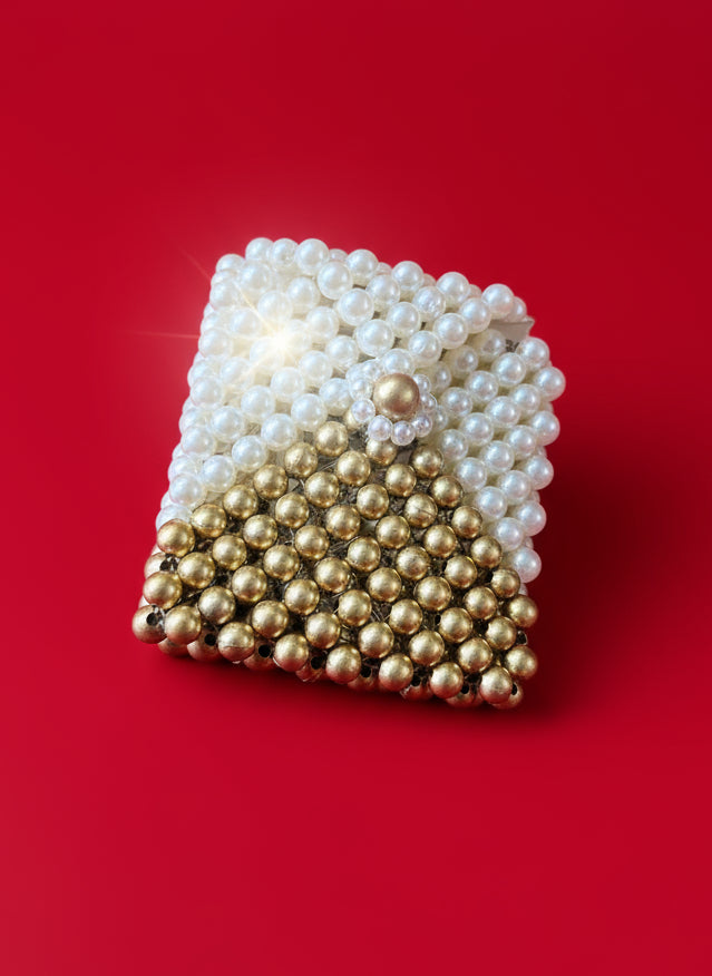 Handcrafted Pearl Envelope Pouch for Silver Coin and Money | House of Madhulika