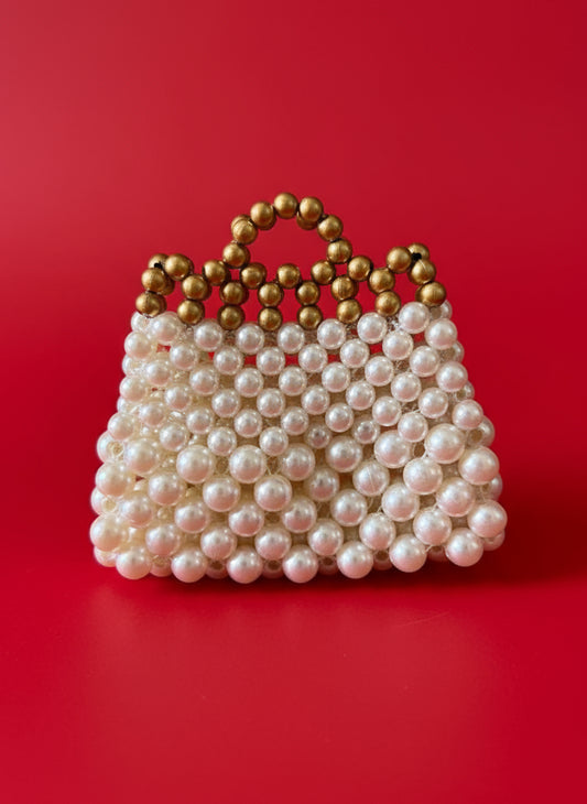 Handcrafted Pearl Envelope Pouch for Silver Coin and Money | House of Madhulika