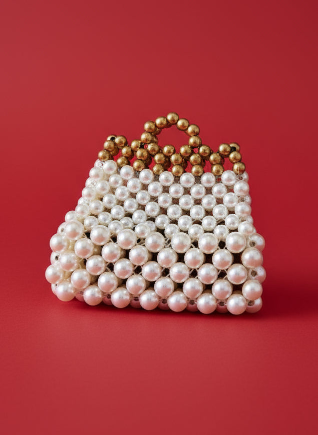 Handcrafted Pearl Envelope Pouch for Silver Coin and Money | House of Madhulika