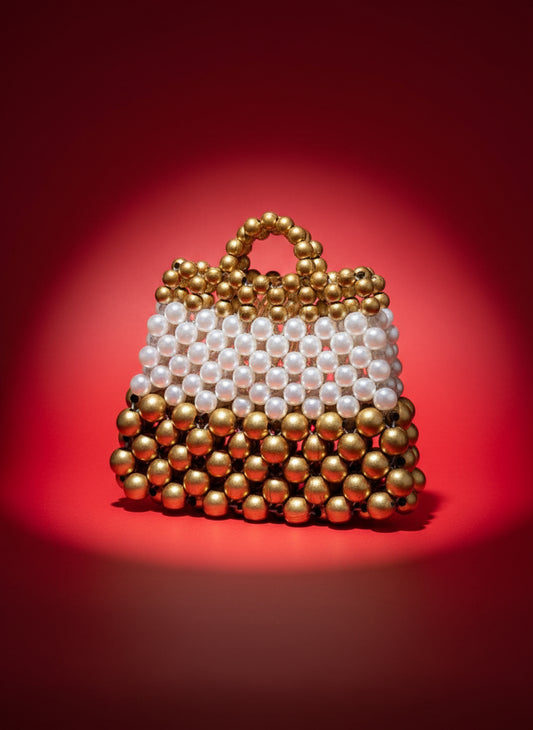 Handcrafted Pearl Envelope Pouch for Silver Coin and Money | House of Madhulika