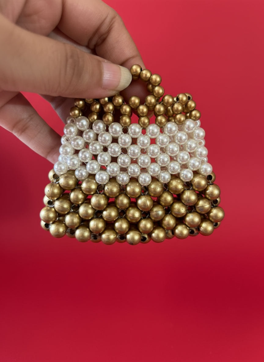 Handcrafted Pearl Envelope Pouch for Silver Coin and Money | House of Madhulika