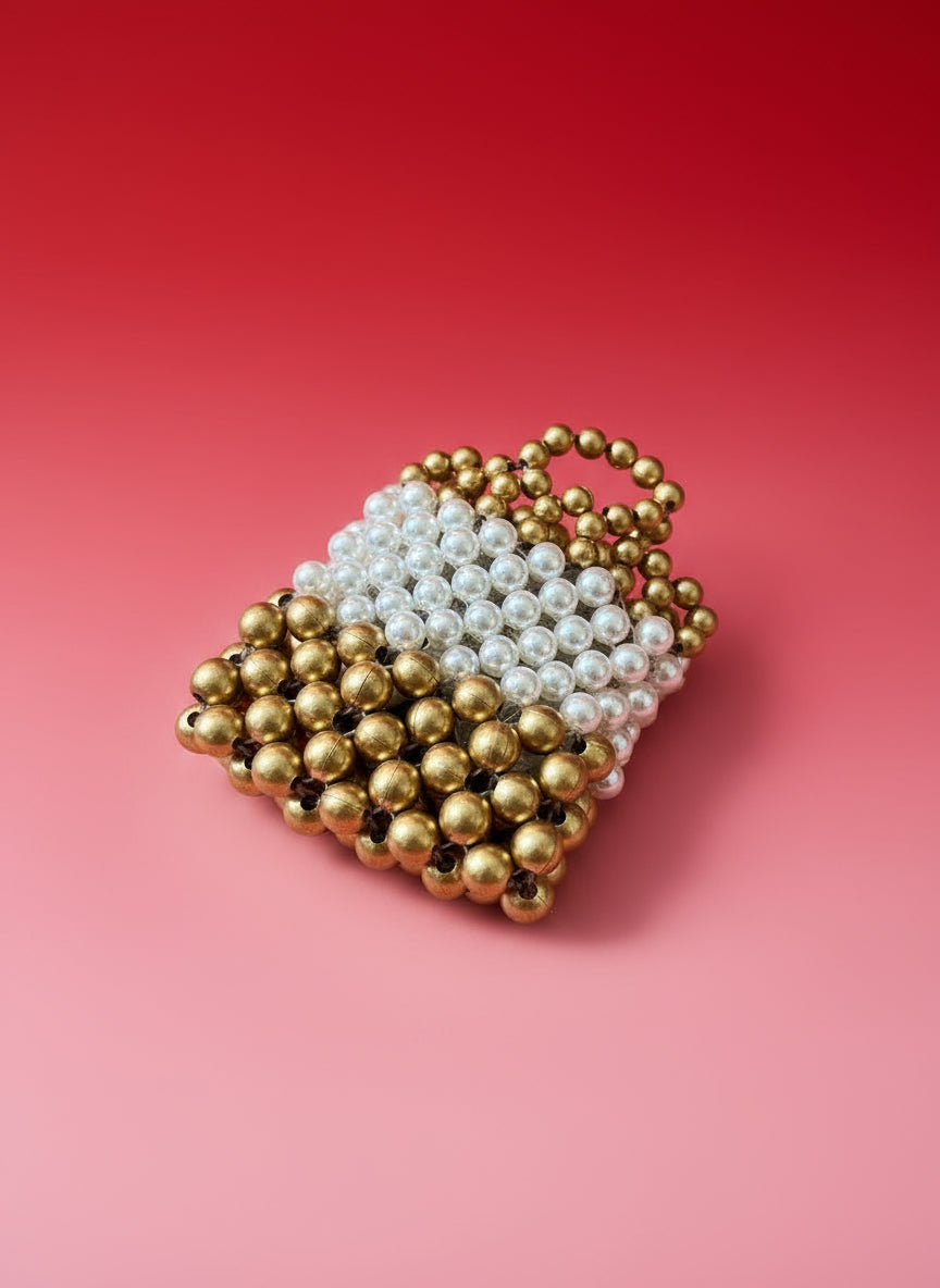 Handcrafted Pearl Envelope Pouch for Silver Coin and Money | House of Madhulika