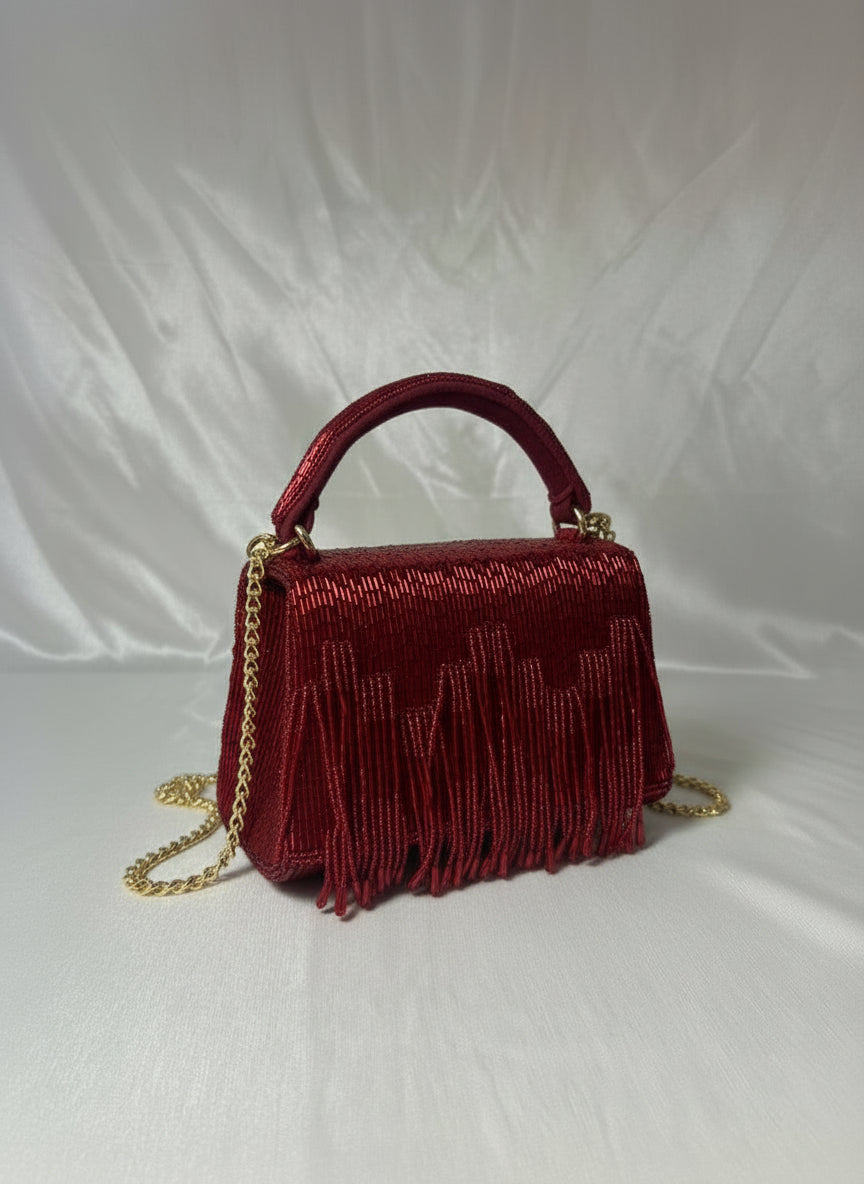 The Scarlet Bloom Red Clutch – A Festive Muse of Modern Elegance