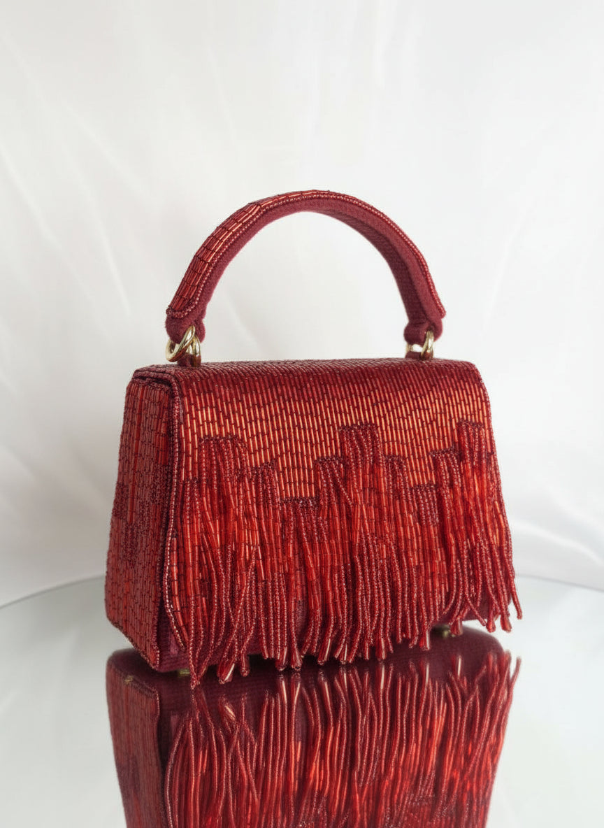 The Scarlet Bloom Red Clutch – A Festive Muse of Modern Elegance