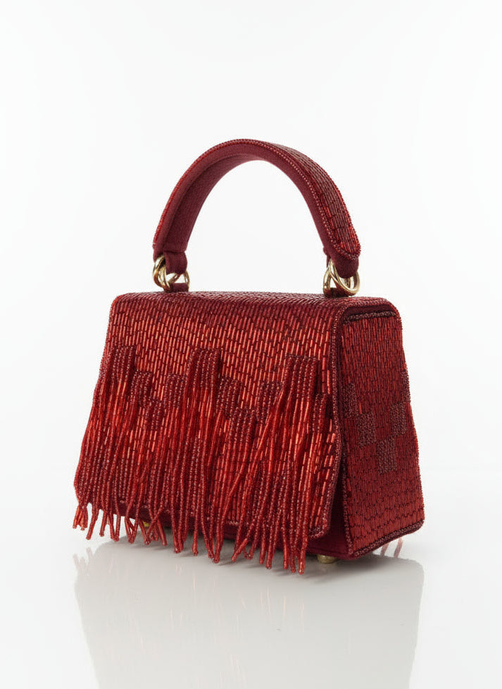 The Scarlet Bloom Red Clutch – A Festive Muse of Modern Elegance
